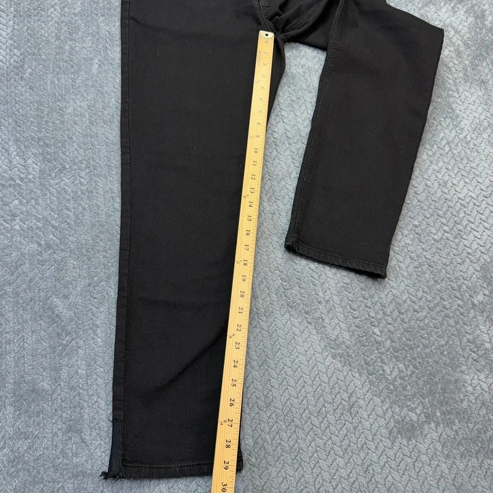 Vintage Genes Black Jeans Mens Slim Fit Black Solid‎ 34x29 Cotton Stretch Modern